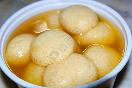 关闭一碗印度 Rasgulla 甜点 拉斯古拉印度甜食米泰 糖果 好吃背景图片