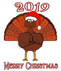 2019年圣诞土耳其贺词 火鸡 鸟 季节性 棕色的背景图片