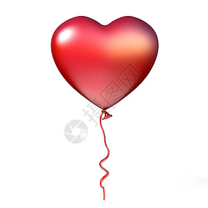 红心形气球3D 浪漫 周年纪念日 氦 天 乐趣 情人节背景图片