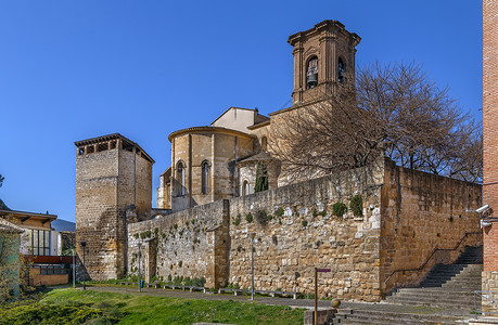 西班牙埃斯特拉圣米格尔教堂 艾斯特拉利萨拉 建筑 老的 欧洲背景