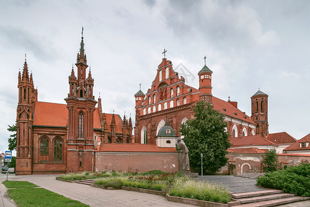 立陶宛维尔纽斯伯纳德教堂 砖 弗朗西斯 老的高清图片