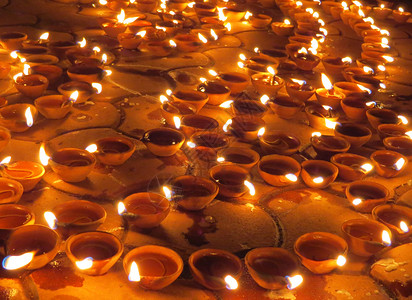 排灯节装饰灯 迪瓦瓦里 节日 喜庆的 文化背景图片