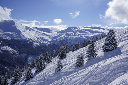 加伦施泰因Bad Gastein滑雪胜地的观景 欧洲背景