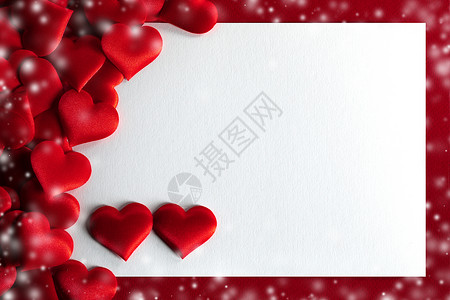 情人节那天的心框架 冬天 热情 魔法 展示 礼物背景图片