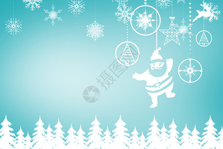 Fir树林和雪花的复合图像 蓝色的 成 圣诞节 假期背景图片
