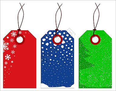 圣诞节冬季标记 插图和绘画 红色的 礼物 下雪 隔离在白色 天气背景图片