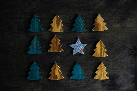 圣诞卡概念 乡村 木制的 环境 喜庆的 假期 星形背景图片