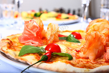 披萨促销传单披萨配番茄和菠萝配料 感恩 十一月 横幅 促销背景