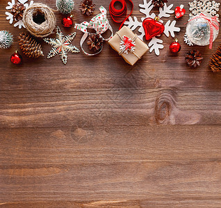 圣诞节和新年木制背景 手工艺品p背景图片