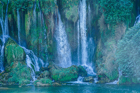 克拉维斯瀑布旅行游泳高清图片