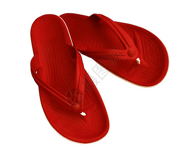 橡胶拖鞋 - 红色 夏天 太阳 凉鞋图片
