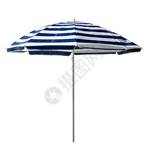 蓝白相间雨伞海滩雨伞 - 蓝白条纹 乐趣 假期 海岸 剪裁背景