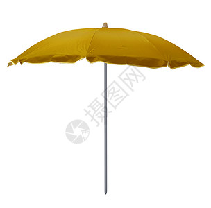 海滩雨伞 - 黄色 乐趣 夏天 遮阳棚 剪裁 休息 户外的图片