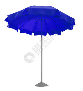 海滩雨伞-蓝色 晴天 热的 剪裁 旅游 阳伞 遮阳棚 天图片