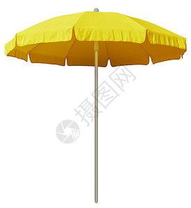 海滩雨伞 - 黄色 休息 乐趣 天堂 夏天 遮阳棚 晒黑图片