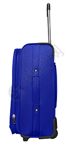 旅行袋 - 蓝色 黑色的 小路 旅游 白色的 剪裁背景图片