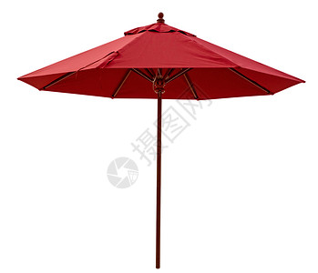 红沙滩伞 休息 阴影 阳伞 旅游 热带 海 户外的背景图片