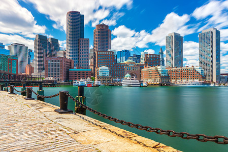 美国马萨诸塞州市中心港口的观光景象 纽约美国马萨诸塞州背景图片