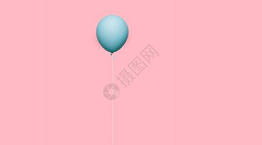 粉红色背景上孤立的绿色气球 礼物 乐趣 氦 玫瑰背景图片