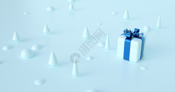 3份礼物盒和圣诞树的赠品 假期 购物 庆典 问候语背景图片
