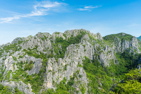 高大景点普拉丘亚普·希里汗 季节 岩山 树 旅游高清图片