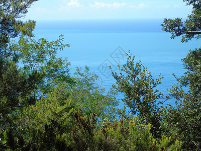 俯视海面的深楼梯 夏天 海岸线 海洋 意大利背景图片