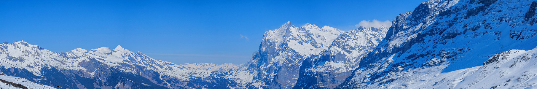 瑞士阿尔卑斯山的全景观 阿尔卑斯山脉高清图片