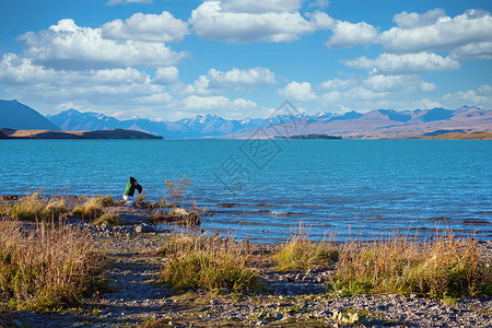 拍摄Tekapo NZ湖摄影记者图片