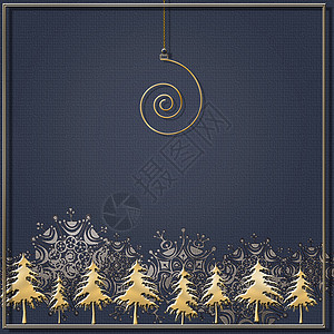 蓝色背景的圣诞快乐卡片背景图片