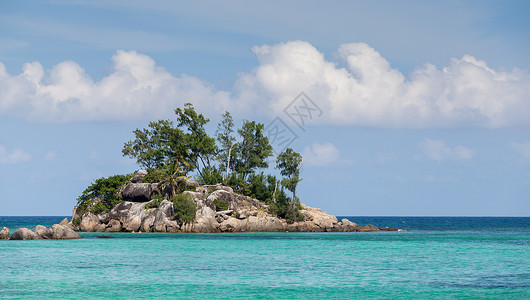 塞舌尔 一个海洋中的小岛 泻湖 天堂 夏天 海岸线高清图片