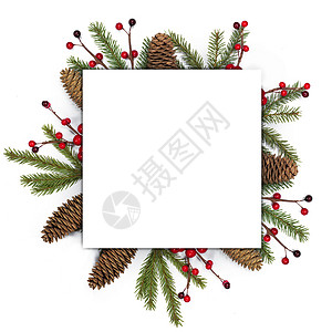 圣诞冬青框架圣诞节快活的高清图片