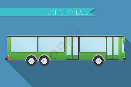 城市交通 城市公交 边视路面设计平板矢量插图 旅行 汽车背景图片