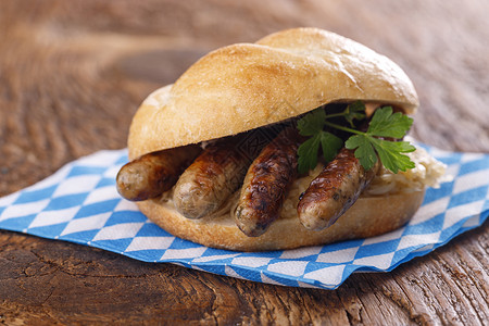 纽伦堡香肠猪肉美食高清图片