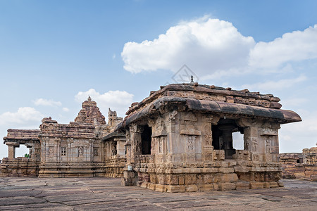 Virupaksha寺庙 由女王在约A D 740中建造背景图片