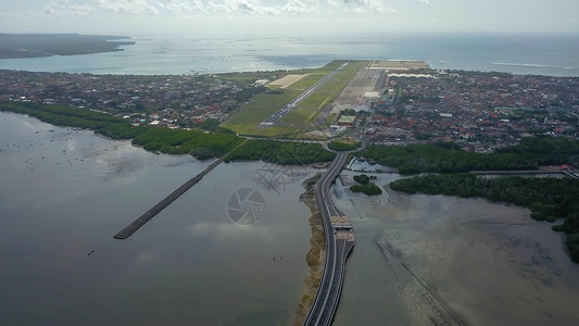 长水飞机素材巴厘岛曼达拉收费公路 鸟瞰图 印度尼西亚巴厘岛 美丽的 建筑学背景