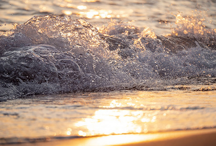海滨海滩宏观项目 阳光 旅行 泡沫 美丽的 干净的 海浪背景图片