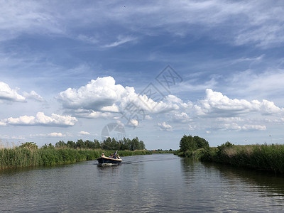 斯内克运河周围 摸摸 水 欧洲 自然 弗里斯兰高清图片
