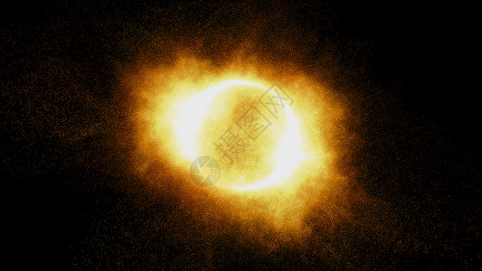 抽象粒子太阳太阳耀斑粒子 火 灰尘 闪耀 科学背景图片