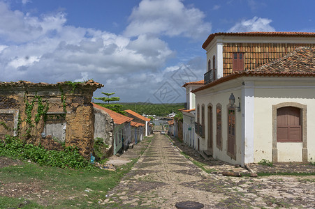 萨塔拉区Alcantara 旧城街视图 巴西 南美洲 城市中心 塔拉背景