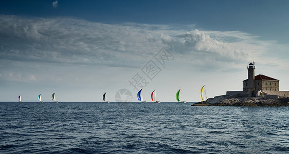 青岛上合峰会帆船比赛游艇高清图片