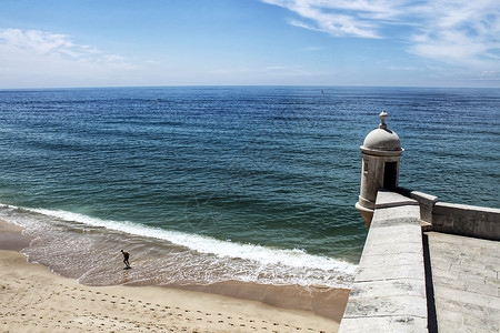 塞辛布拉海滩及葡萄牙春季堡垒的观感 太阳 风景图片