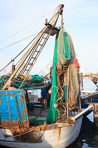 Chioggia号渔船 意大利语 网 欧洲 运河高清图片