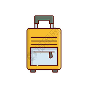 行李 游客 公文包 夏天 平坦的 文件夹 插图 运输背景图片