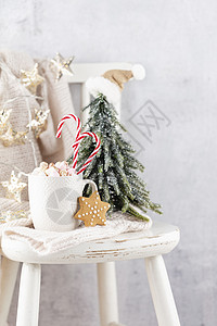圣诞装饰 木林会长 红色的 冬天 圣诞老人 糖果 帽子 快活的背景图片