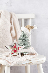 圣诞装饰 木林会长 帽子 糖果 甘蔗 问候语 新年背景图片