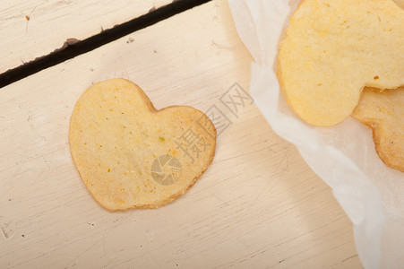 心形短面包的情人节饼干 黄油饼干 面包店 刨冰 甜点图片