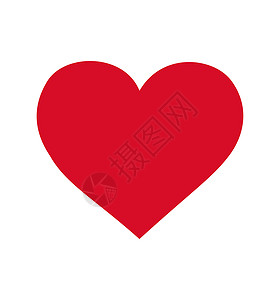 红色红心矢量图标爱爱情人节图标矢量孤立图片