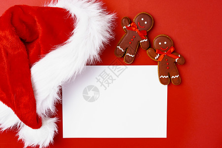 带节庆装饰品的空白圣诞贺卡 纸 问候语 多于 空的背景图片