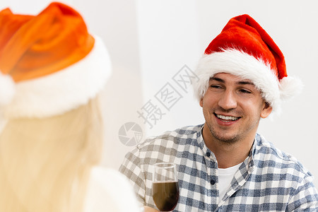 圣诞节帽子小屋庆典微笑高清图片
