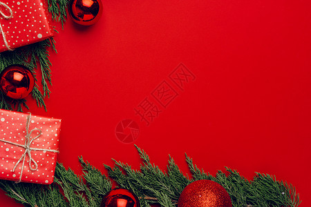 毛不易红喜庆圣诞节背景 树枝不易捉摸 卡片 多于 问候语背景
